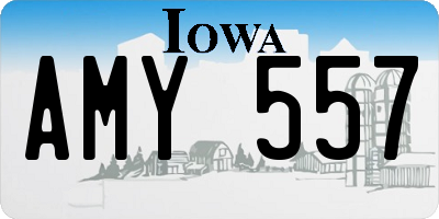 IA license plate AMY557