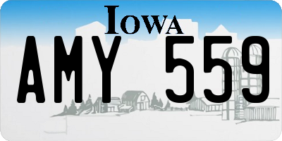 IA license plate AMY559