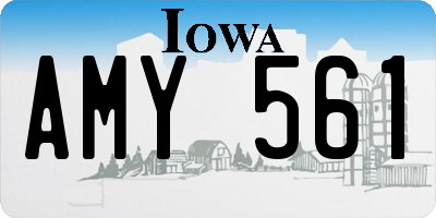 IA license plate AMY561