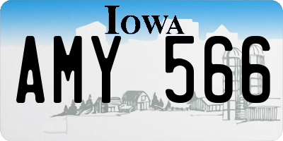 IA license plate AMY566