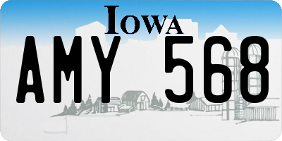 IA license plate AMY568