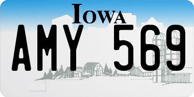 IA license plate AMY569
