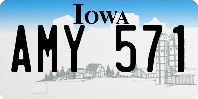 IA license plate AMY571