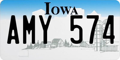 IA license plate AMY574
