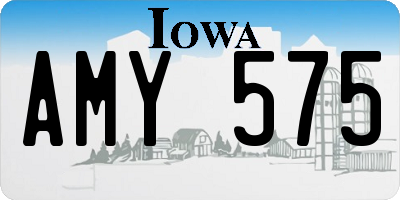 IA license plate AMY575