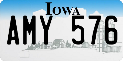 IA license plate AMY576