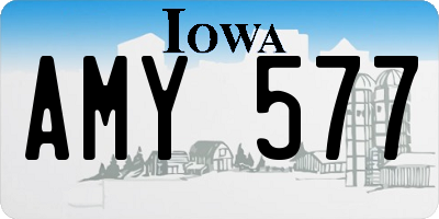 IA license plate AMY577