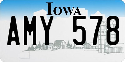 IA license plate AMY578