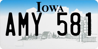 IA license plate AMY581