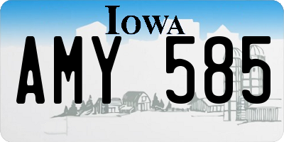 IA license plate AMY585