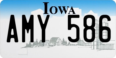 IA license plate AMY586