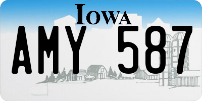 IA license plate AMY587
