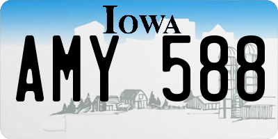 IA license plate AMY588