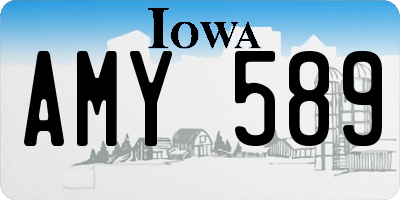 IA license plate AMY589