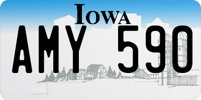IA license plate AMY590