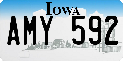 IA license plate AMY592