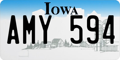 IA license plate AMY594
