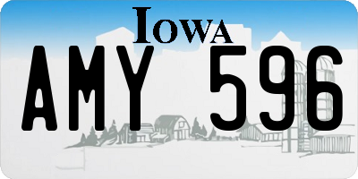 IA license plate AMY596