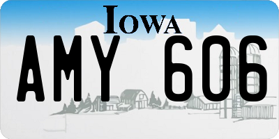 IA license plate AMY606