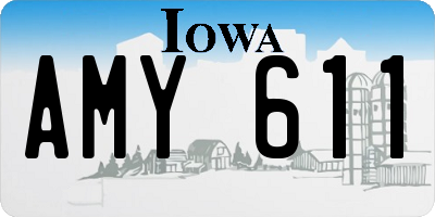 IA license plate AMY611