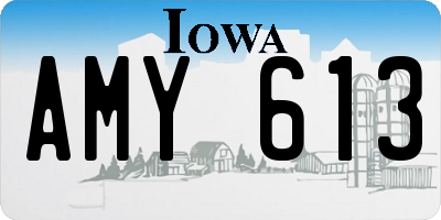 IA license plate AMY613