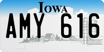 IA license plate AMY616