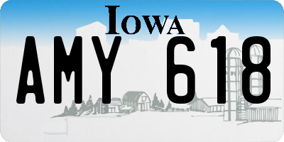 IA license plate AMY618