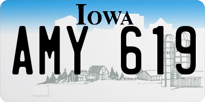 IA license plate AMY619