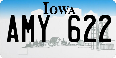 IA license plate AMY622
