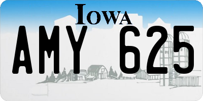 IA license plate AMY625