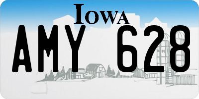 IA license plate AMY628