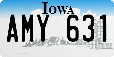 IA license plate AMY631