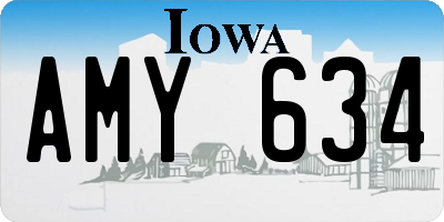 IA license plate AMY634