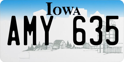 IA license plate AMY635