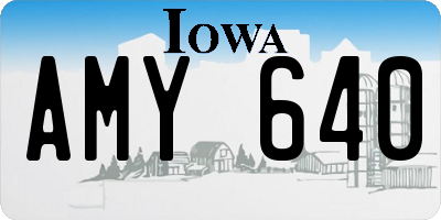 IA license plate AMY640