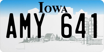 IA license plate AMY641