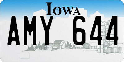 IA license plate AMY644