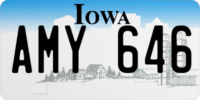 IA license plate AMY646
