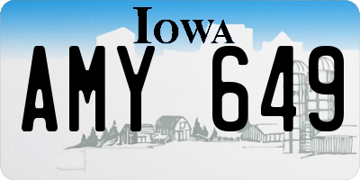 IA license plate AMY649