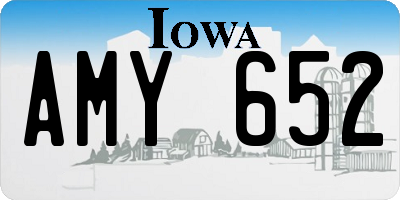 IA license plate AMY652