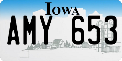 IA license plate AMY653