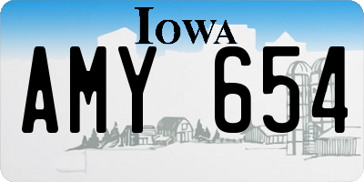 IA license plate AMY654