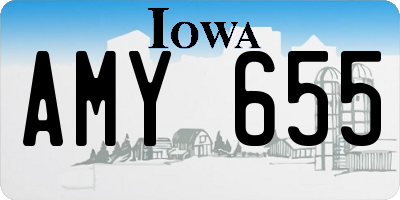 IA license plate AMY655