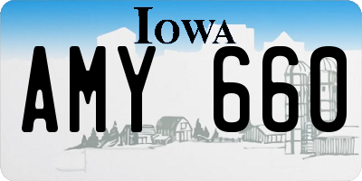 IA license plate AMY660