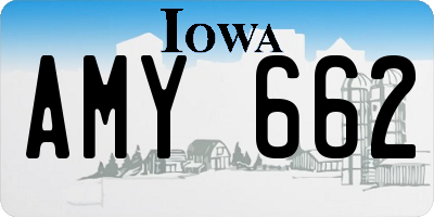 IA license plate AMY662