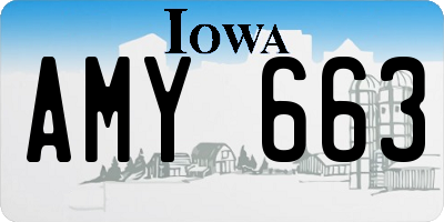 IA license plate AMY663