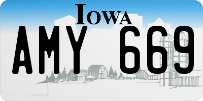 IA license plate AMY669