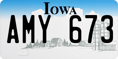 IA license plate AMY673