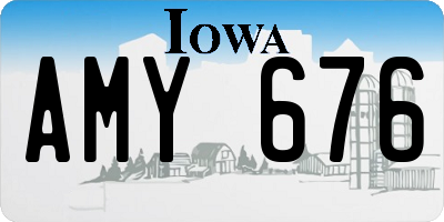 IA license plate AMY676