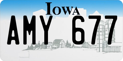 IA license plate AMY677